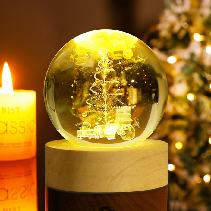 3D Crystal Ball Christmas Tree LED Light