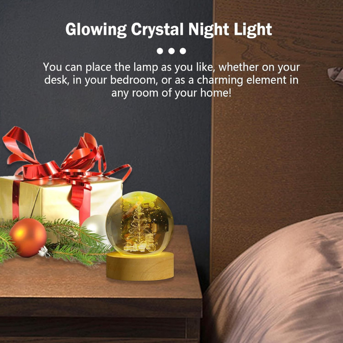 3D Crystal Ball Christmas Tree LED Light