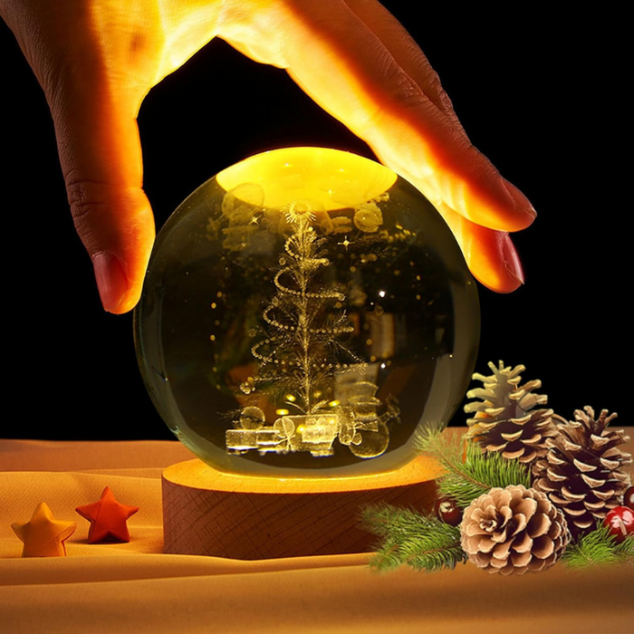 3D Crystal Ball Christmas Tree LED Light