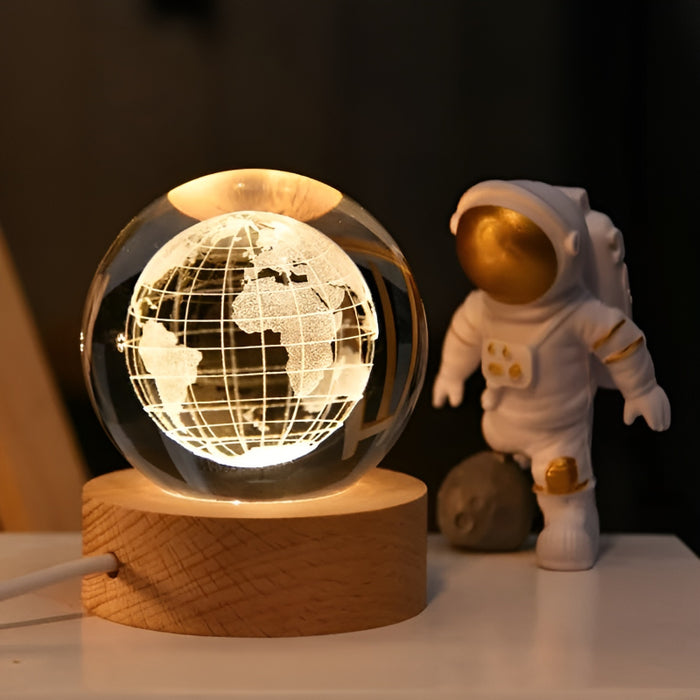 3D Crystal Ball Earth LED Night Light