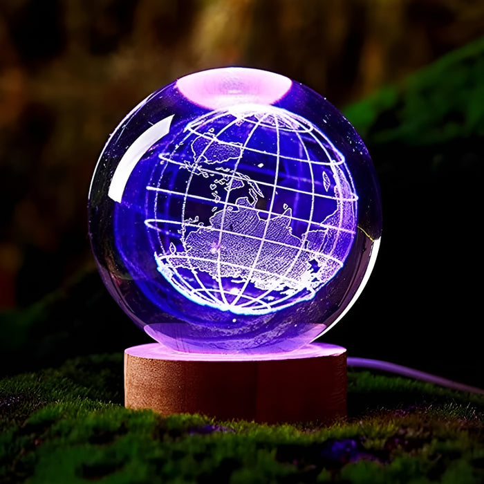 3D Crystal Ball Earth LED Night Light