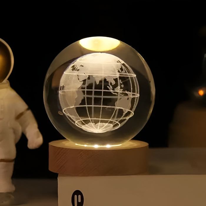 3D Crystal Ball Earth LED Night Light