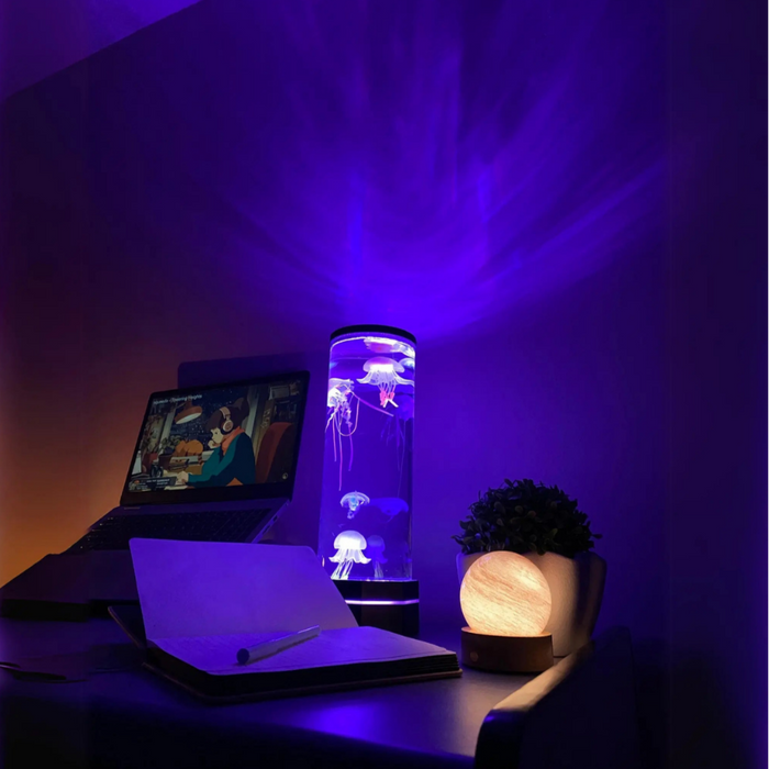 LED Jellyfish Lamp With Remote Control And Ocean Projection