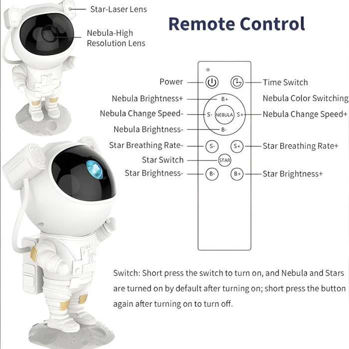 Astronaut Cosmic Voyager Projection Lamp