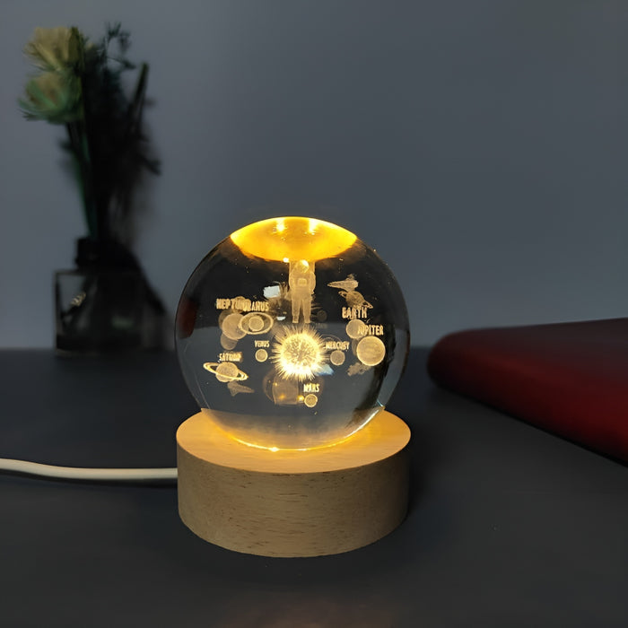 Astronaut 3D Crystal Ball LED Night Light