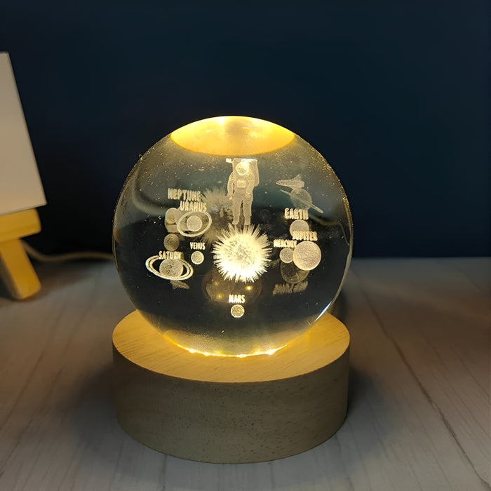 Astronaut 3D Crystal Ball LED Night Light