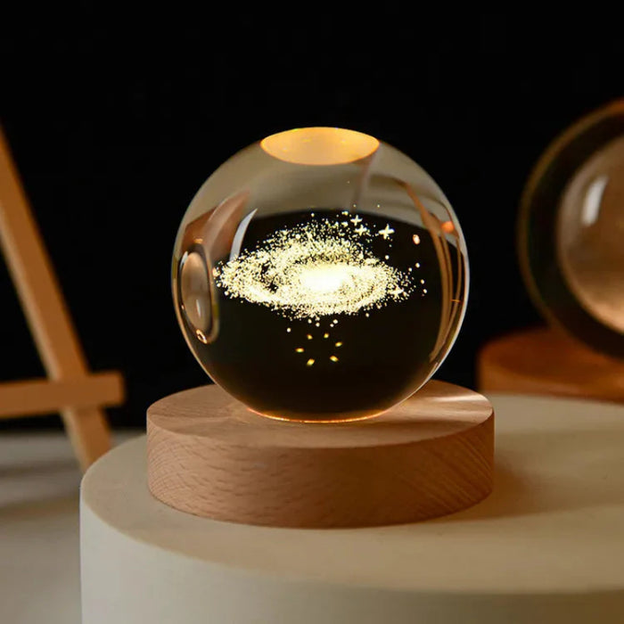 3D Crystal Ball Projection Night Light