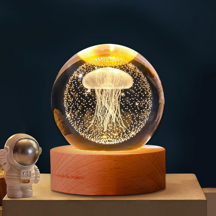 Mesmerizing 3D Crystal Ball Jellyfish LED Light