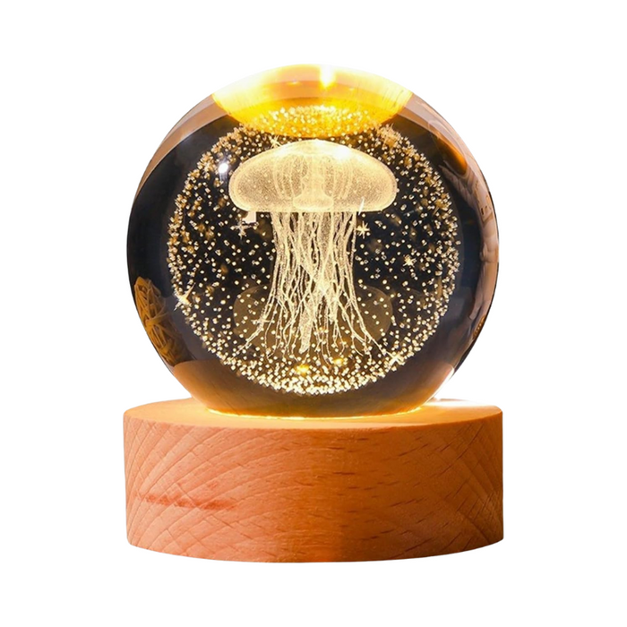 Mesmerizing 3D Crystal Ball Jellyfish LED Light