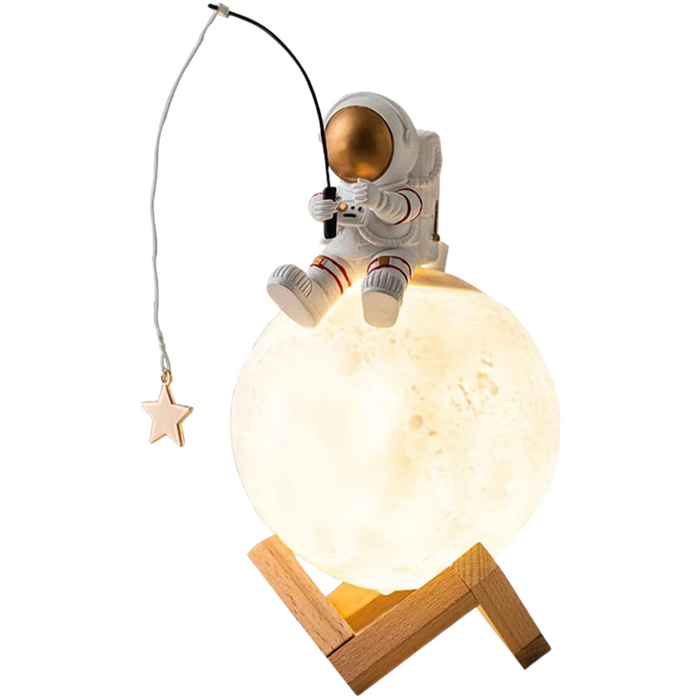 Moonlight Dreams Astronaut Fishing Design LED Light