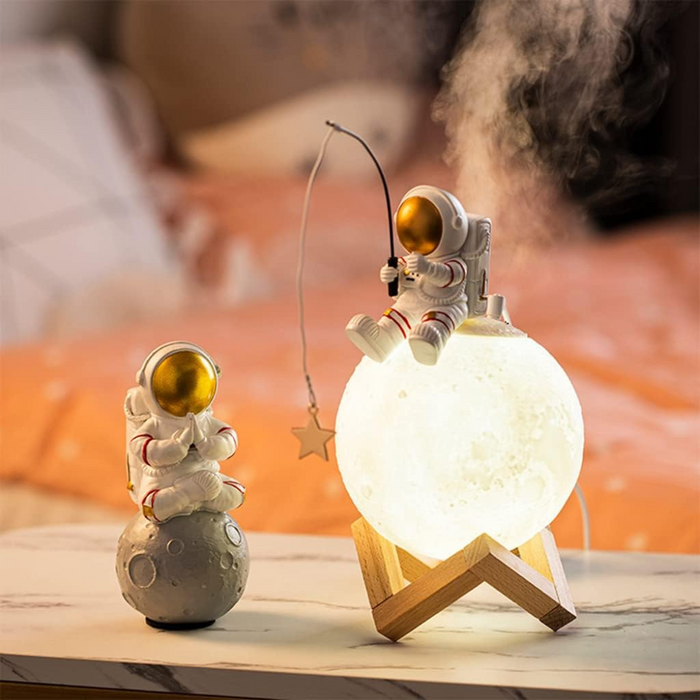 Moonlight Dreams Astronaut Fishing Design LED Light