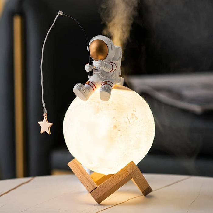 Moonlight Dreams Astronaut Fishing Design LED Light