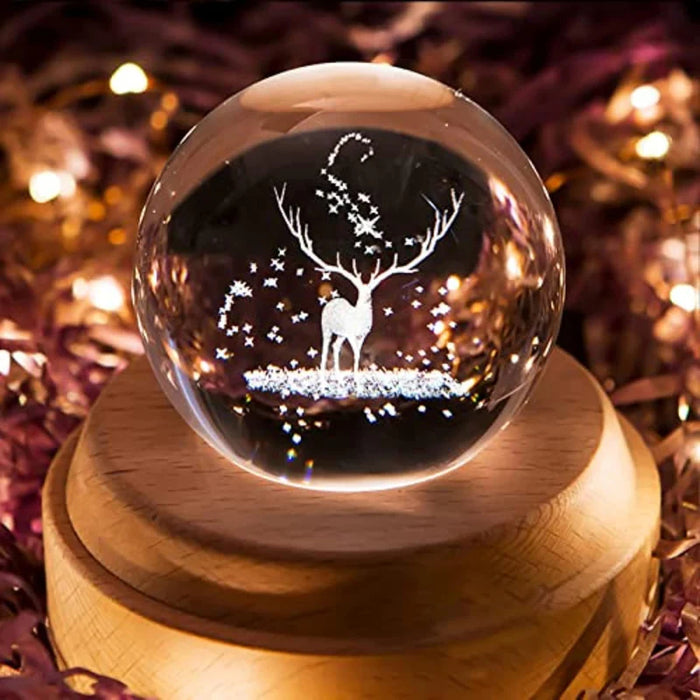 3D Crystal Ball Projection Night Light