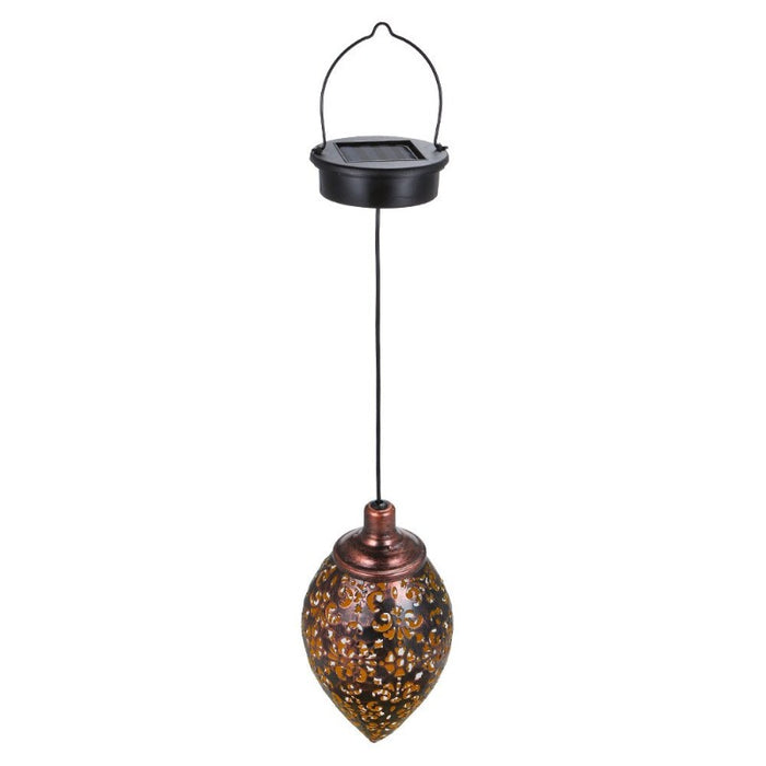 Olive Shaped Waterproof Solar Garden LED Hanging Lantern Light