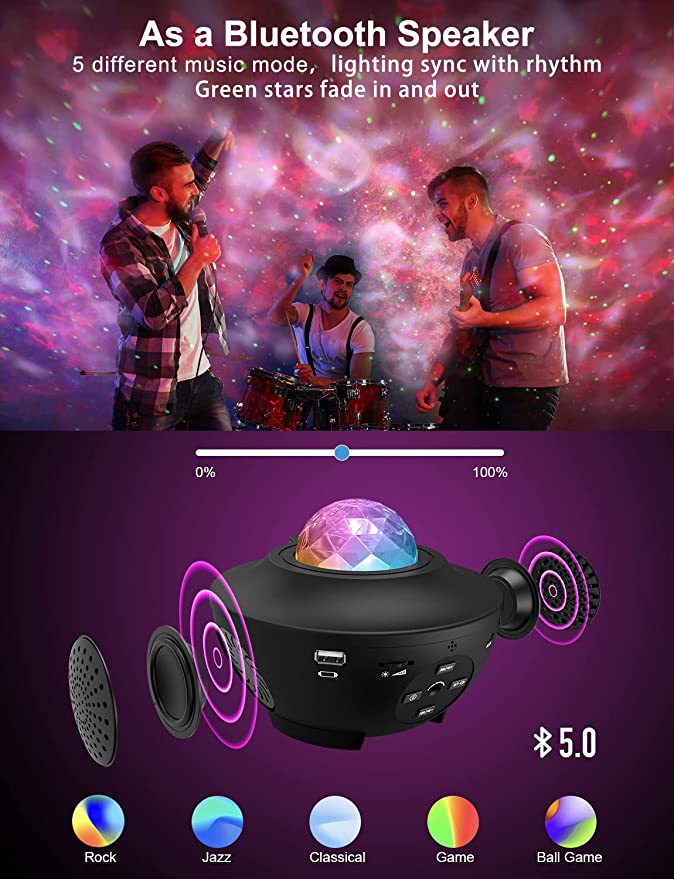 360 Galaxy Star Light Projector