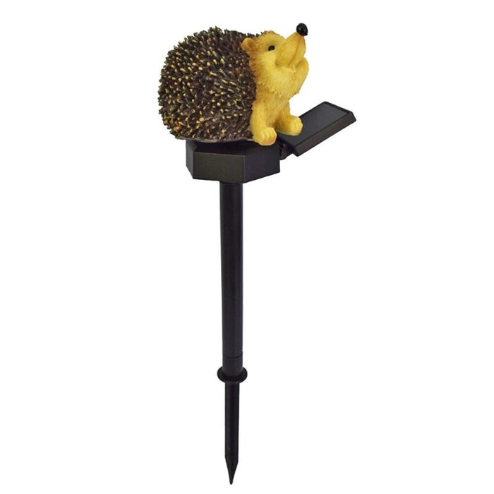 Outdoor Decor Waterproof Resin Hedgehog LED Solar Lamp