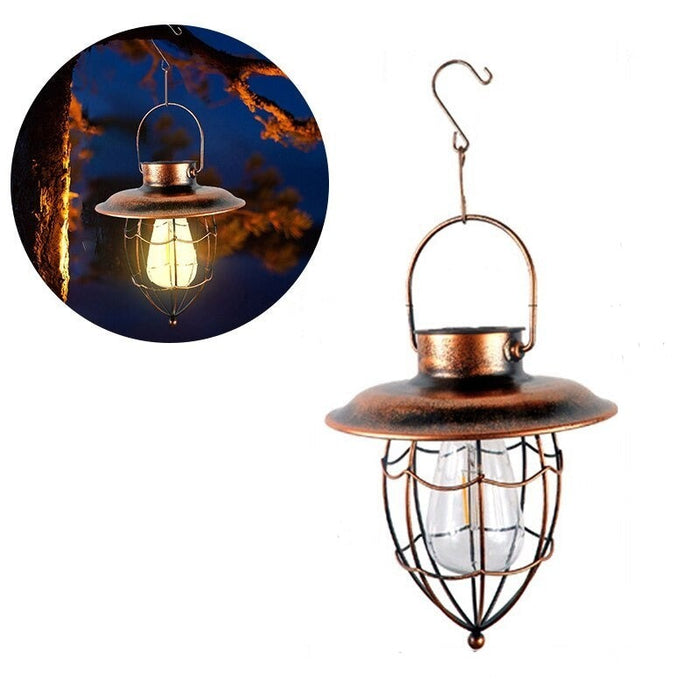 Retro LED Solar Lantern Hanging Lamps