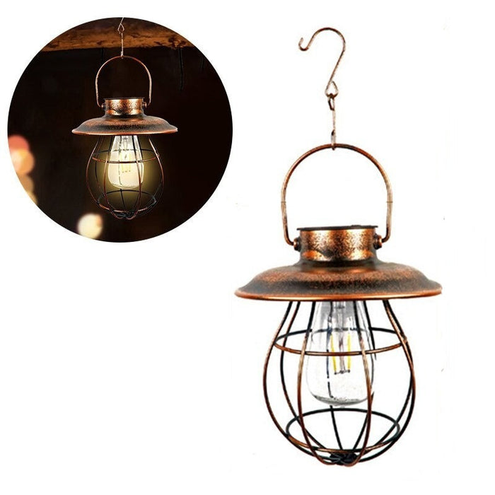 Retro LED Solar Lantern Hanging Lamps