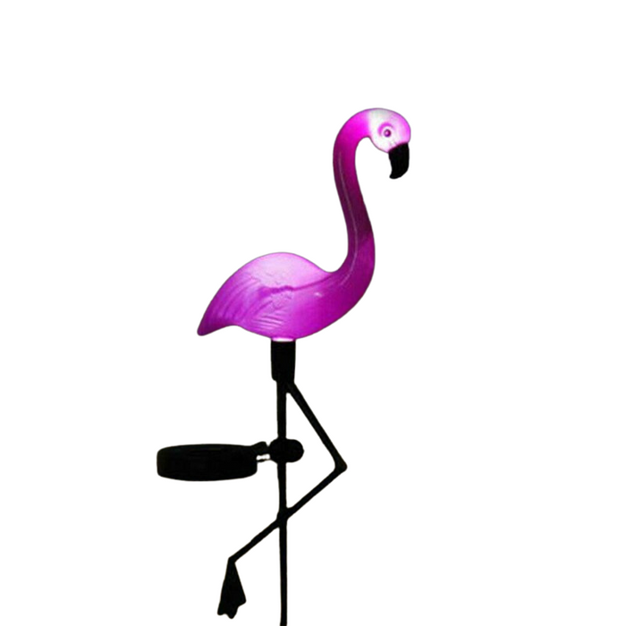 Solar Power Pink Flamingo Garden Decor Light