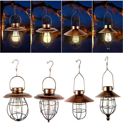 Retro LED Solar Lantern Hanging Lamps
