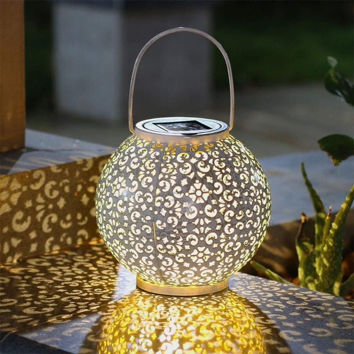 Retro Design Round Outdoor Solar Light