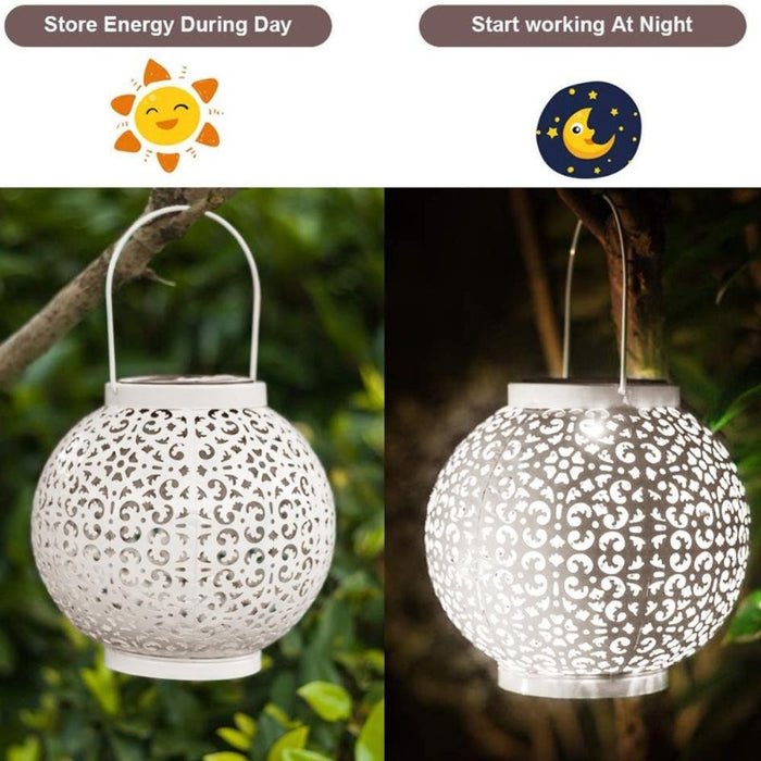 Retro Design Round Outdoor Solar Light